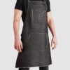 ALBERT APRON BLACK, Candiani Black Color Denim