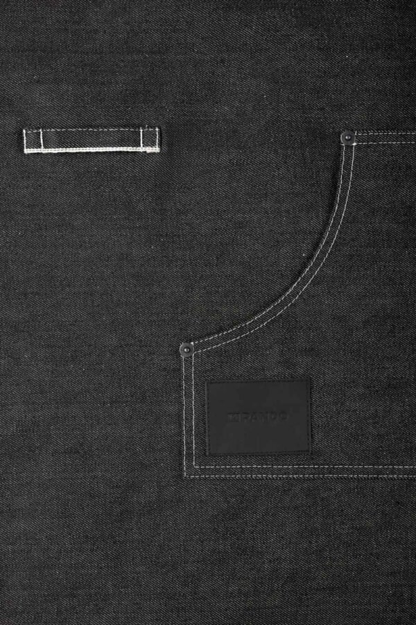 ALBERT APRON BLACK, Candiani Black Color Denim