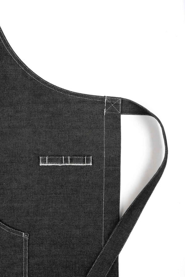 ALBERT APRON BLACK, Candiani Black Color Denim