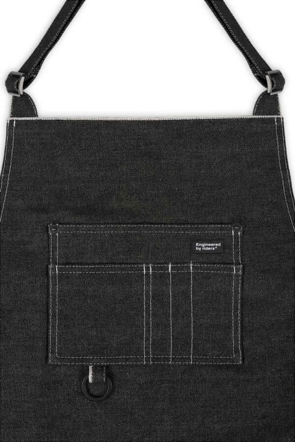 ALBERT APRON BLACK, Candiani Black Color Denim