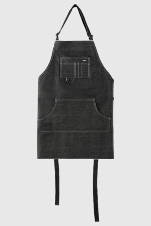ALBERT APRON BLACK, Candiani Black Color Denim