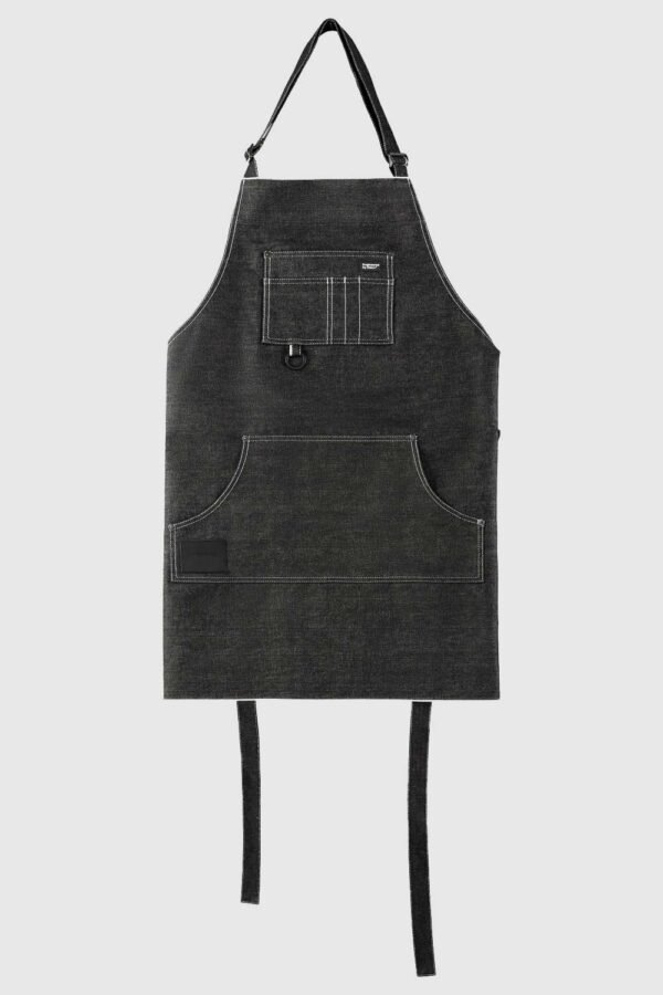 ALBERT APRON BLACK, Candiani Black Color Denim