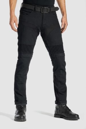 KARLDO SLIM BLACK – Motorcycle Jeans for Men Slim-Fit Cordura